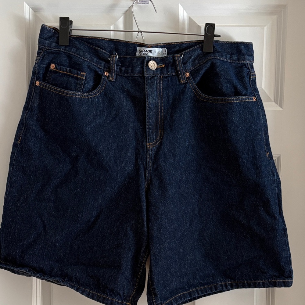 Garage Navy Denim Shorts